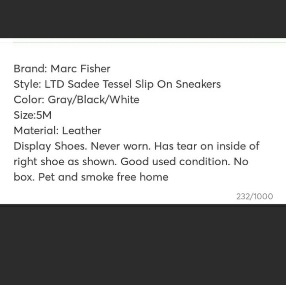 Sz.5M Womens Marc Fisher LTD Sadee Tassel Shoes - Picture 10 of 10